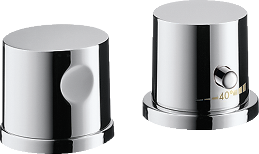 Axor Uno 2-hulls Badekartermostat For karkant, Krom