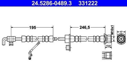 Bremseslange ATE 24.5286-0489.3