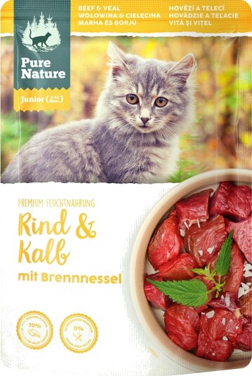 Pure Nature Våtfôr Junior Cat & Kalv Storfe 24 X 85 G