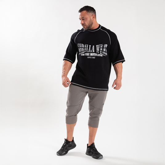 Gorilla Wear Finley Oversized T skjorte Svart Grå Svart/Grå XX large