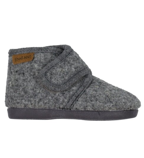 En Fant Dark Gray Melange Wool Booties borrelås 30