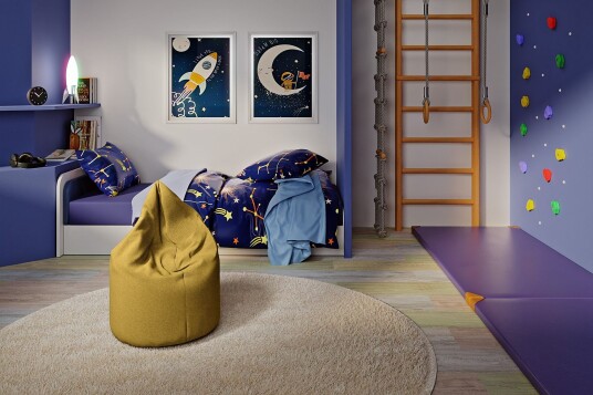 Asana Sittepuff 70 cm Gul