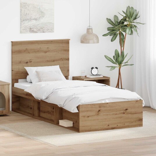  Sengestamme Kunstnerisk Eik 90 x 200 cm Massiv furu