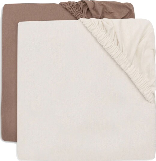 Jollein Stretchlaken 60x120 2-pakk Milky Coffee/ivory