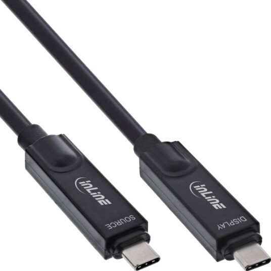 Inline Usb 3.2 Gen.2 Aoc-Kabel Usb-C Hann/Hann 8K60hz 60W Svart 3M 35793I