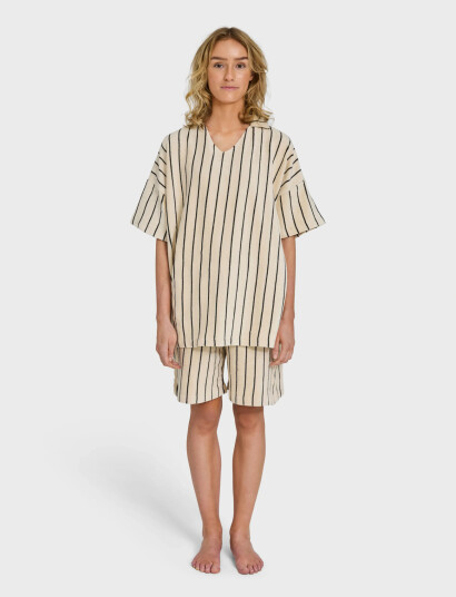 Bongusta Naram Collar Tee - Cream - L/XL