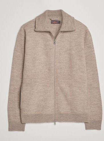 Morris Corke Knitted Zip Jacket Khaki Morris Corke Knitted Zip Jacket Khaki