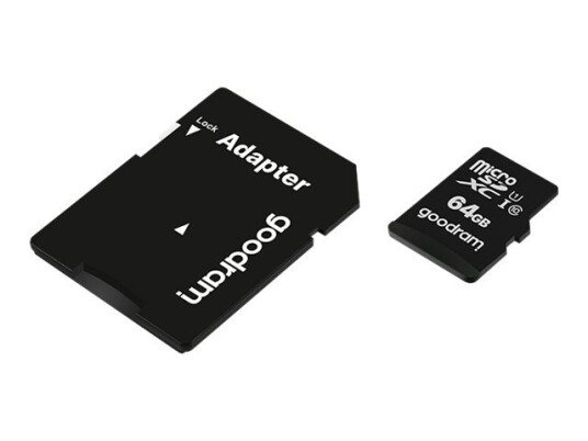 Goodram M1aa - Flashminnekort (Sd-Adapter Inkludert) - 64 Gb - Uhs-I U1 / Class10 - Microsdxc Uhs-I