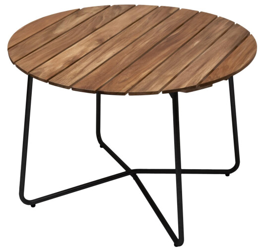 Grythyttan Stålmöbler Bord 9A Teak/svart 100 cm Natur