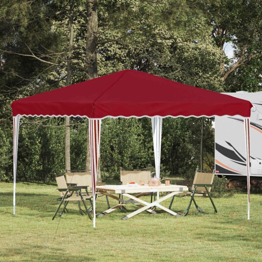 vidaXL Pop-up Festtelt 288 x 288 x 245 cm Burgunder Oxford Stoff