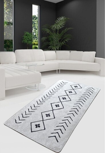 Hall Matte Fiona - Ecru (100 x 300) - Beige/Svart/Fløyel
