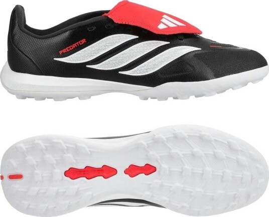 adidas Predator League Fold over Tongue TF Immortal DNA   Svart/Fottøy Hvit Lucid Red Barn   Turf (TF) størrelse 38⅔