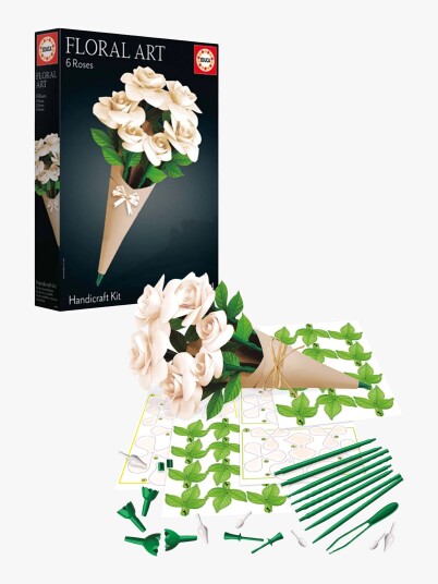 Educa Floral Art 6 White Roses