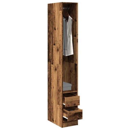 Garderobe gammelt tre 30x50x200 cm konstruert tre 8721158340900