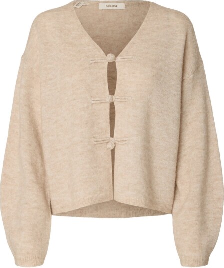 Selected Slwlulu Ls Duffle Knit Cardigan   BIRCH   M