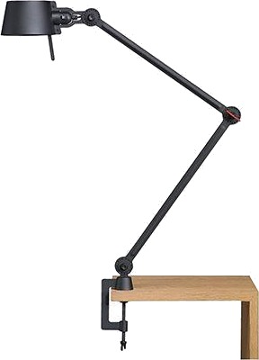 Tonone Bolt Bordlampe Dobbel Arm med Klemme Smokey Black