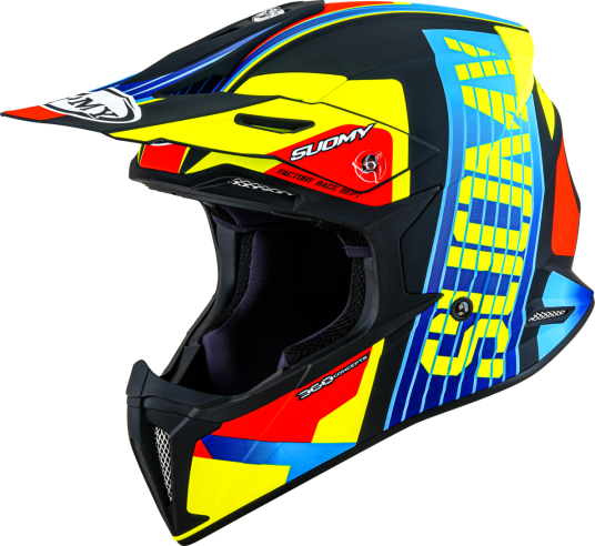 Suomy Crosshjelm X-Wing Amped Svart-Lyseblå