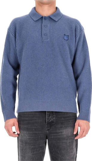 Maison Kitsuné Herre Strikkevarer Blå S, Maison Kitsuné Herre Strikkevarer Blå S,