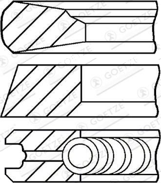 Stempelringsett GOETZE ENGINE 08-143000-00