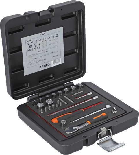 Bahco Pipenøkkelsett 1/4" Firkant 6722M