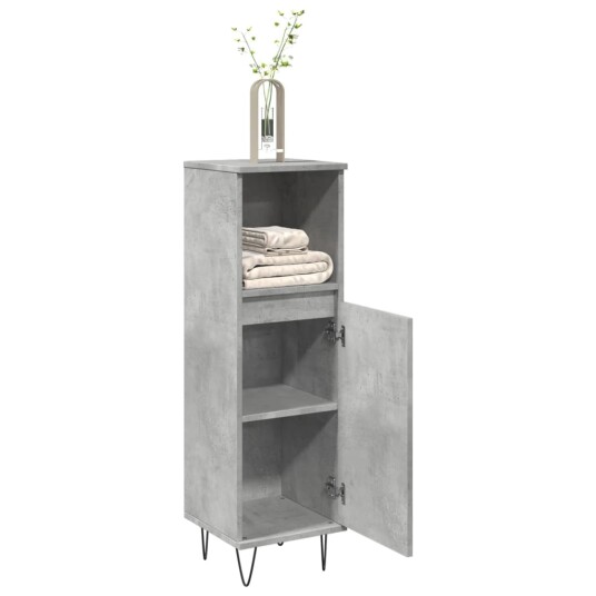 Baderomsskap betonggrå 30x30x100 cm konstruert tre 8721158444486 Baderomsskap betonggrå 30x30x100 cm konstruert tre 8721158444486