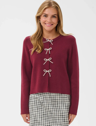 Culture Cuholiday Cardigan - Burgundy - L Culture Cuholiday Cardigan - Burgundy - L