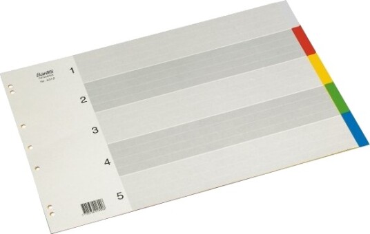Faneblade Bantex Strong Line® 5 Delt Plast A3 Tværformat