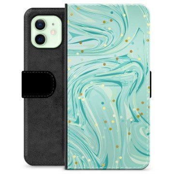 iPhone 12 Premium Lommebok-deksel Grønn Mynte