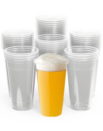 20 stk Gjenbrukbare Plastkopper 1/2 Pint   284 ml
