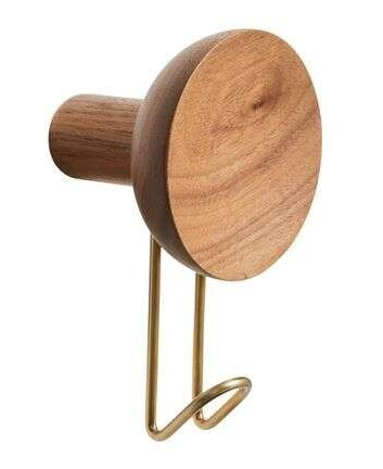 Woud - Around Wall Hanger Large Walnut/Brass