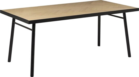 Stensville Spisebord 90x90 cm - Lys Brun/Sort