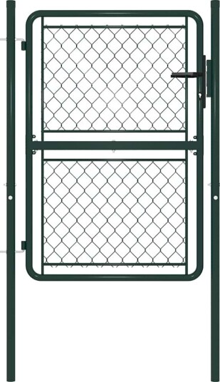 vidaXL Hageport stål 100x125 cm grønn