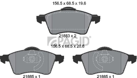 PAGID T1107N Bremseklosser