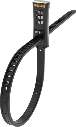 Onguard Onguard 8078 Zip Lock Sykkellås - 10Mm 180Cm - Szyfr Svart (Ny 2024)