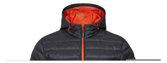 Tracker 7078 Superlight dunjakke, kull/oransje, 1 stk., STK-70781017 Charcoal/Orange M