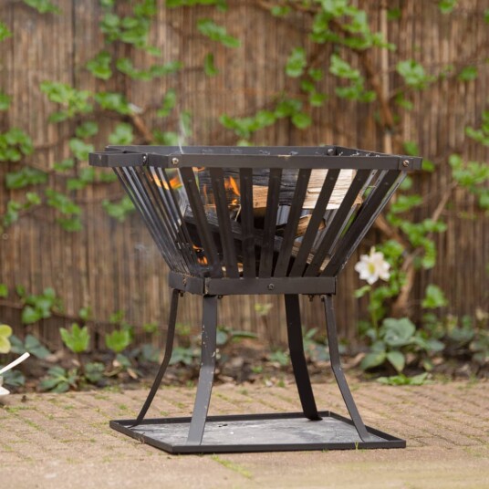 RedFire Bålkurv Denver svart stål 39x39 cm 85015