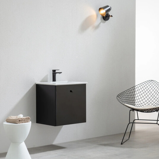 Bathlife Fröjd Servantskap 52x50x40 cm med servant Sort Matt Bathlife Fröjd Servantskap 52x50x40 cm med servant Sort Matt