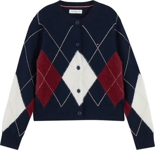 Tommy Hilfiger Argyle Cardigan DARK BLUE 128 Tommy Hilfiger Argyle Cardigan DARK BLUE 128