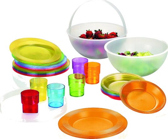 Guzzini Happy Hour Pikniksett 28 deler, 6 personer, Ø27,5 cm Flerfarget Guzzini Happy Hour Pikniksett 28 deler, 6 personer, Ø27,5 cm Flerfarget