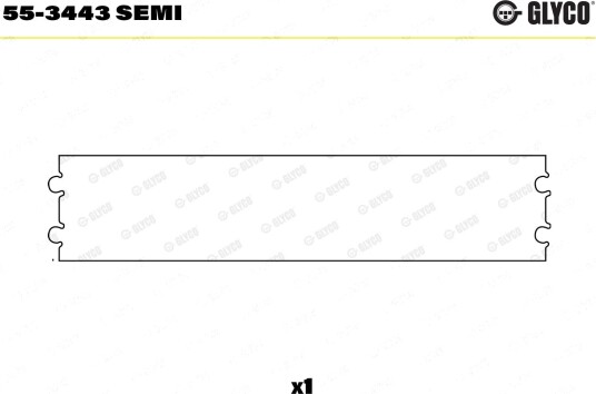 Lagerbøssing stempelstang GLYCO 55 3443 SEMI