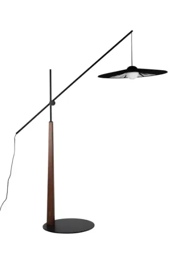 Zuiver Belle Gulvlampe Sort/Valnøtt