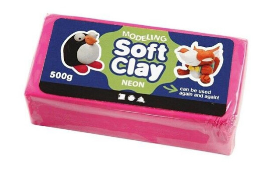 Creativ Company Soft Clay - Neon Pink 500gr.