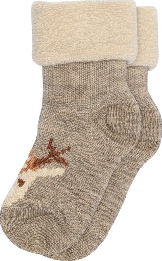 MP Sokker   Ull   Ollie   Light Brown Melert   MP   15/16   Sokker Beige Brun