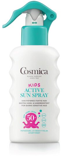 Cosmica Kids SPF 50+ Solspray 175 ml - Vannbestandig og Dermatologisk Testet