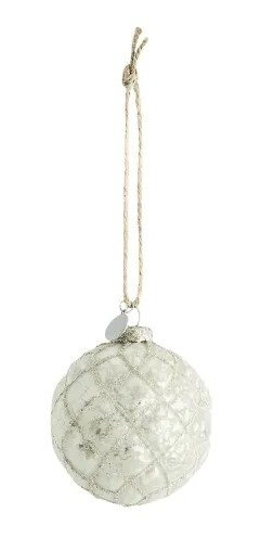 LENE BJERRE Norille julekule 9 cm. råhvit