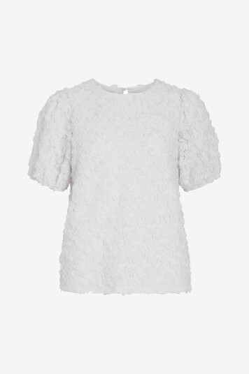 Vila Blondebluse visasha O neck Hvit