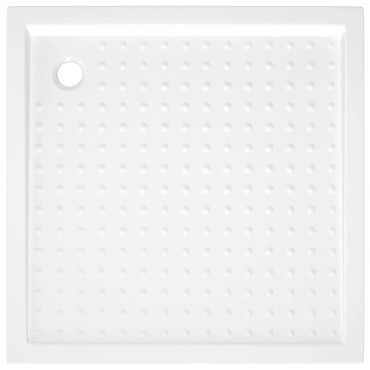 vidaXL Dusjbrett med prikker hvit 90x90x4 cm ABS