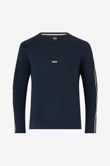 BOSS - T-skjorte Unique Ls-shirt - Blå