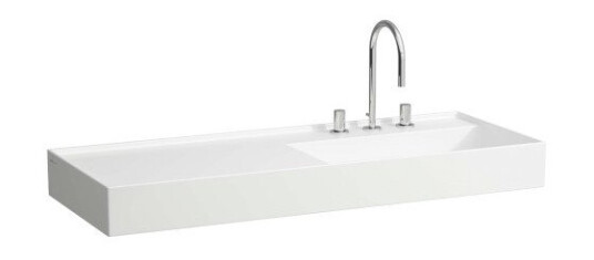 Kartell Laufen servant, 120x46 cm, høyre, hvit