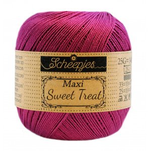 Scheepjes Maxi Sweet Treat Garn Unicolor 128 Tyrian Lilla Scheepjes Maxi Sweet Treat Garn Unicolor 128 Tyrian Lilla